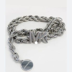 Michael Kors silver metal chain belt